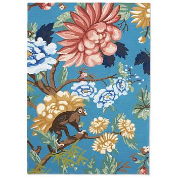 438708 (140x200), Saphire Garden Outdoor Teal, Wedgwood