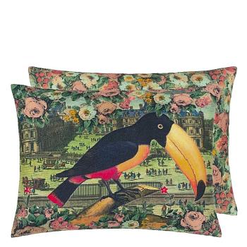 CCJD5070, Toucan Floral, Sepia, John Derian