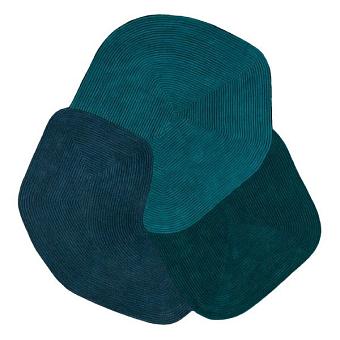 Фигурный ковер Toulemonde Bochart Tumulus Bleu (230x240) 